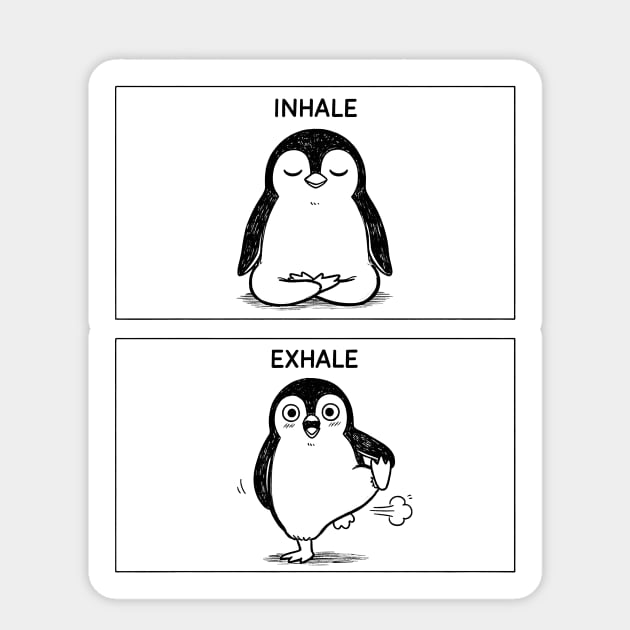 Inhale Exhale (Penguin) Sticker by CreativeSage